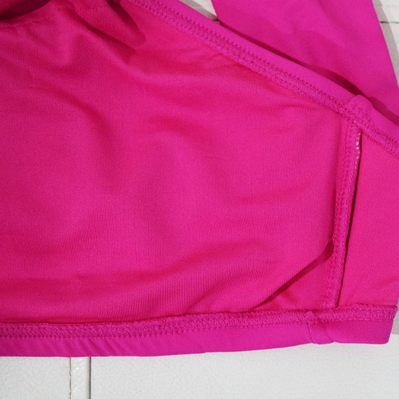 New MICHAEL Michael Kors Logo Bar High Neck Bikini Top / Size S/P - Picture 11 of 12